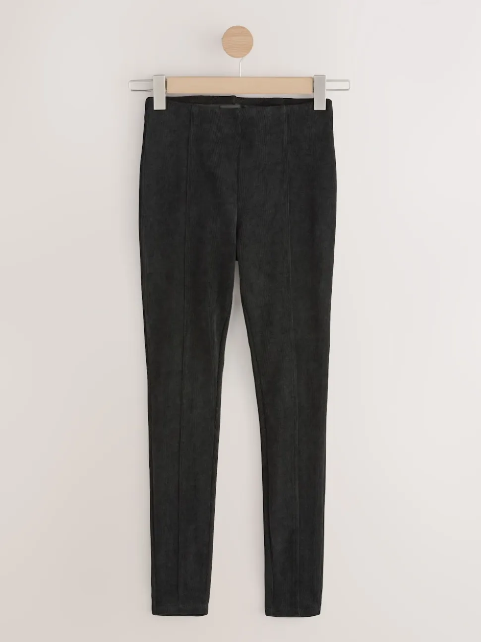 Noir - Leggings en velours côtelé
