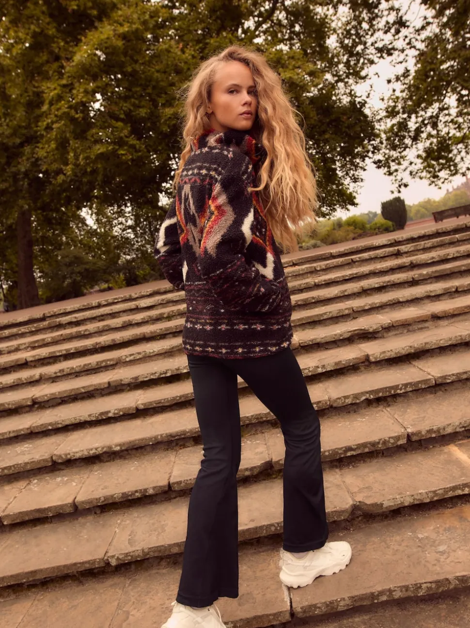 Noir - Leggings Kickflare côtelés