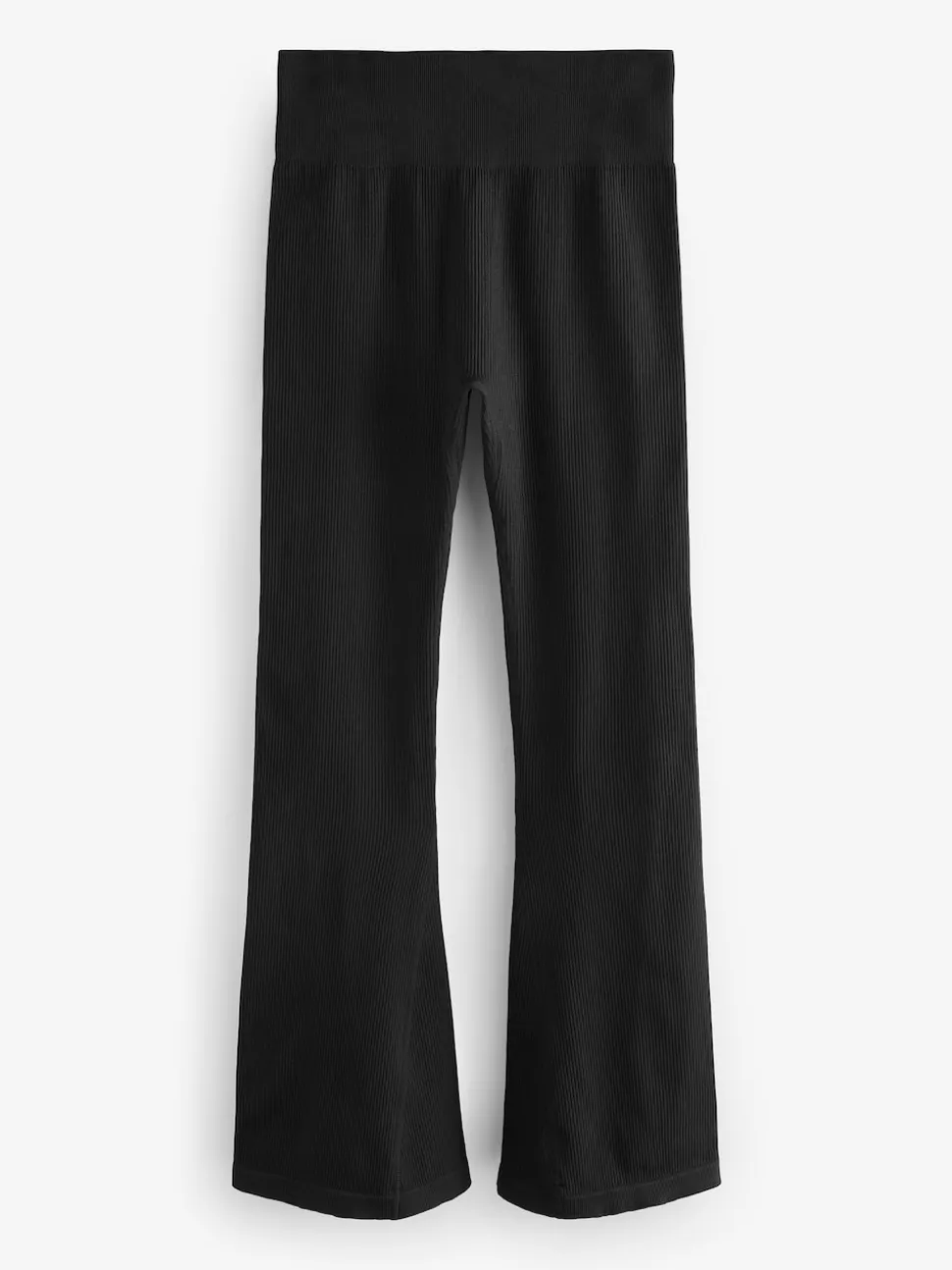 Noir - Leggings Kickflare côtelés