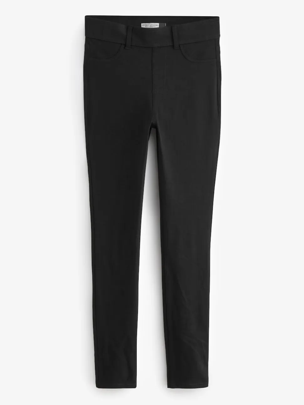 Noir - Leggings longs en denim de jersey