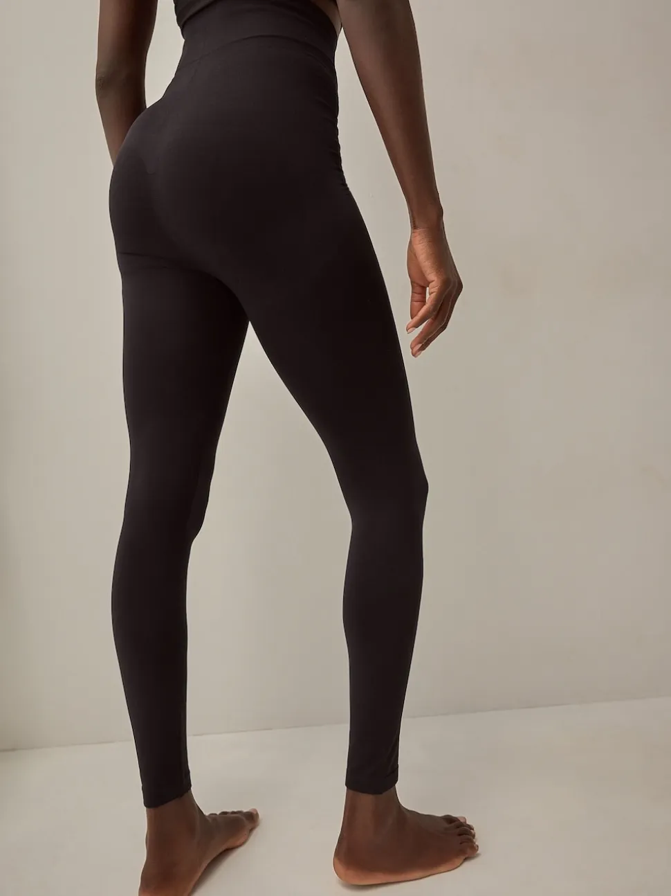 Noir - Leggings moulants sans couture avec contrôle de l'abdomen