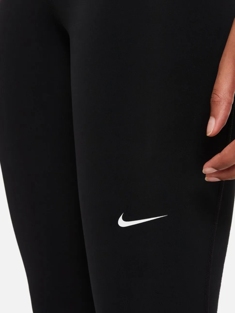 Noir - Leggings Nike Pro taille moyenne en maille à empiècements