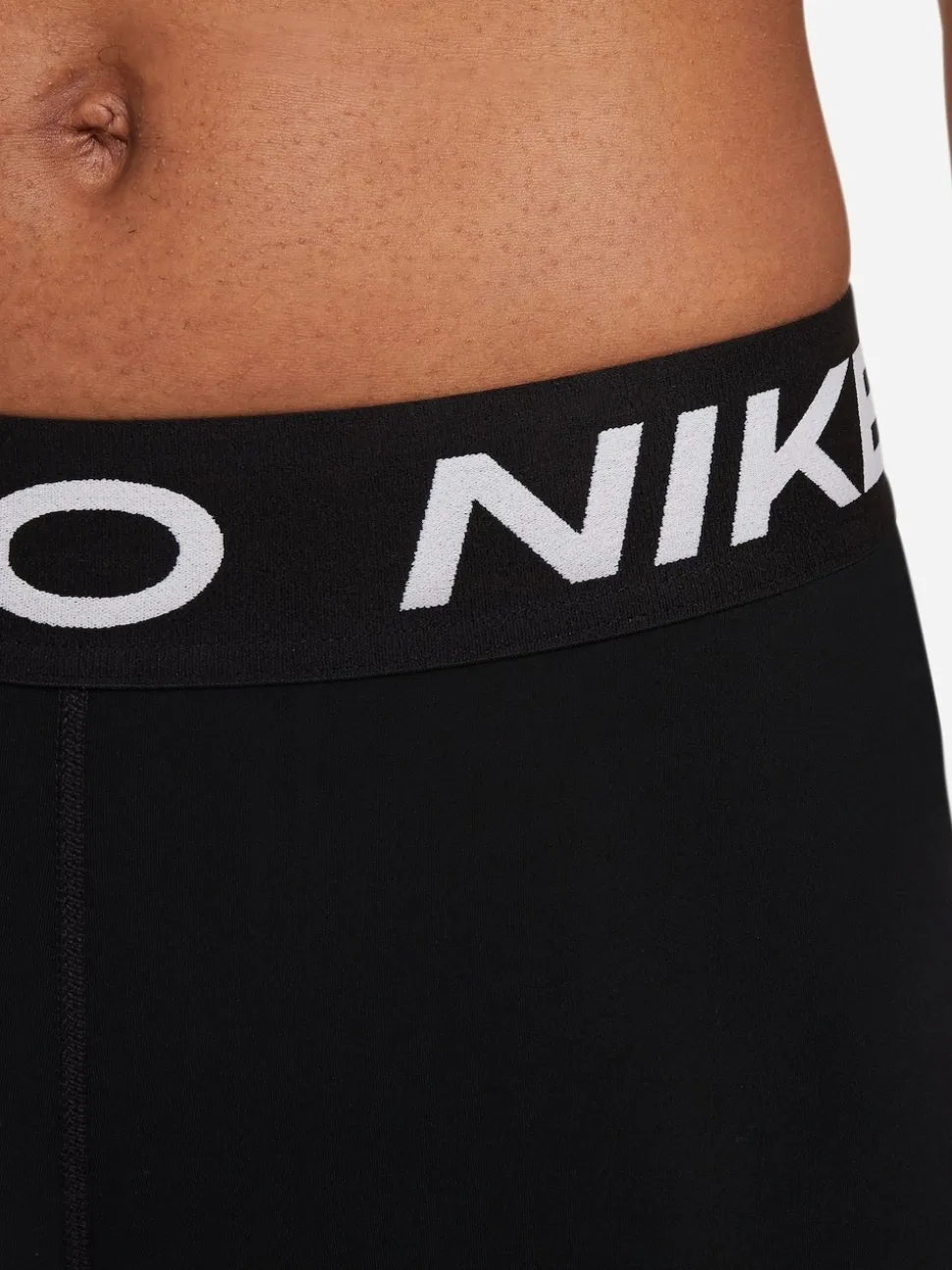 Noir - Leggings Nike Pro taille moyenne en maille à empiècements