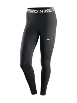 Noir - Leggings Nike Pro taille moyenne en maille à empiècements