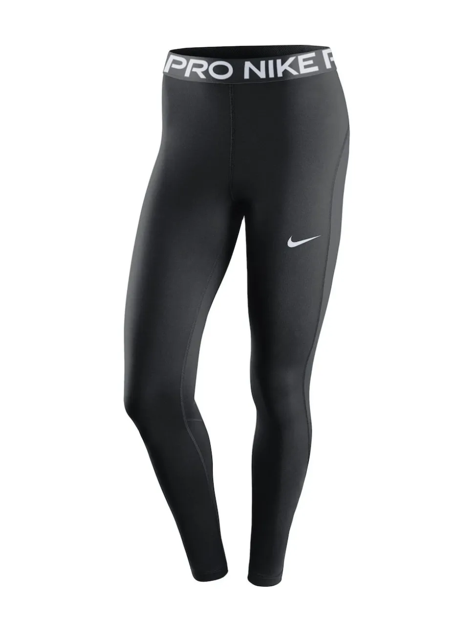 Noir - Leggings Nike Pro taille moyenne en maille à empiècements