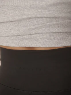 Noir - Leggings évasés Active Balance enveloppants sur le devant
