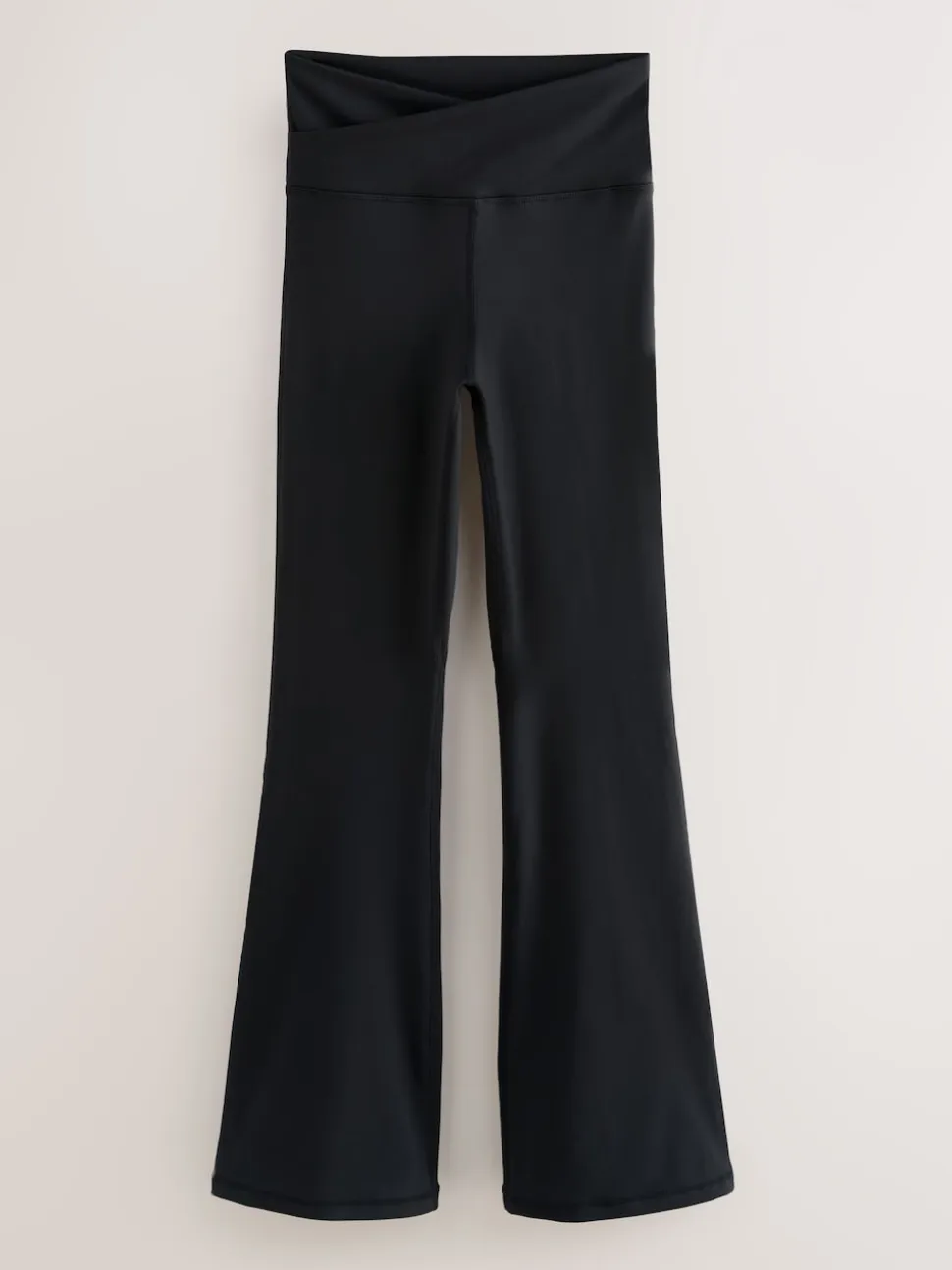 Noir - Leggings évasés Active Balance enveloppants sur le devant