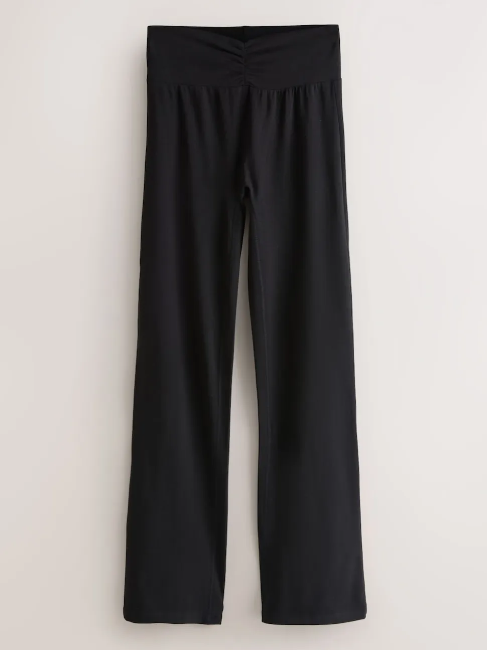Noir - Leggings évasés froncés côtelés doux au toucher