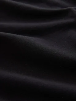 Noir - Leggings évasés froncés côtelés doux au toucher