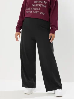Noir - Leggings Yours Curve à jambes amples