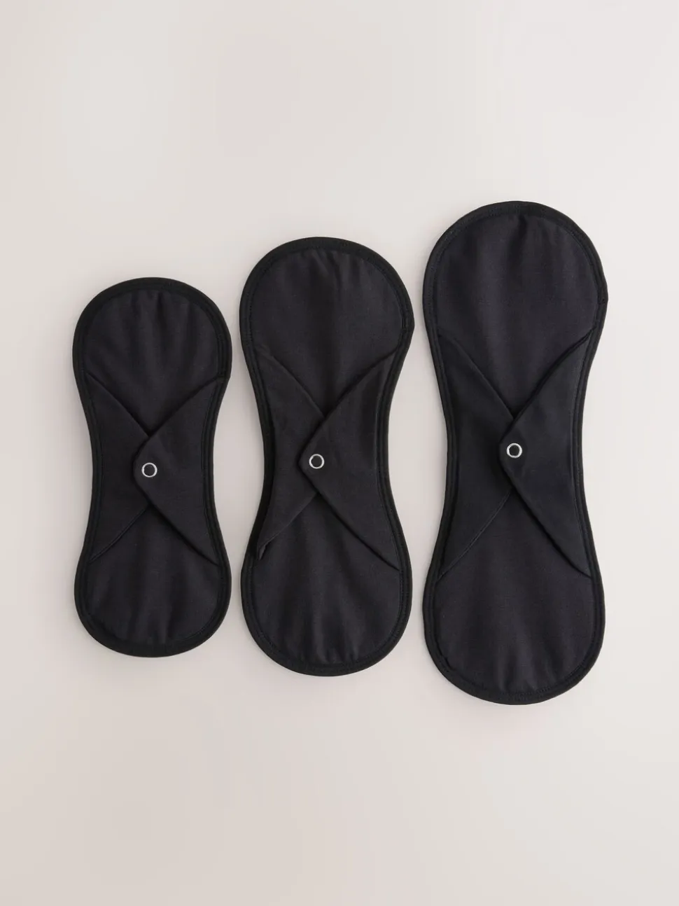 Noir - Liners de période d’écoulement léger Slips avec sac de lavage 3 Lot