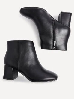 Noir - Linzi Alba Coupe large Block Heeled Ankle Bottes