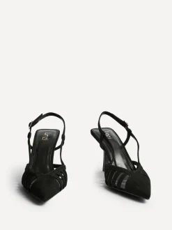 Noir - Linzi Alias à talons découpés à bride arrière