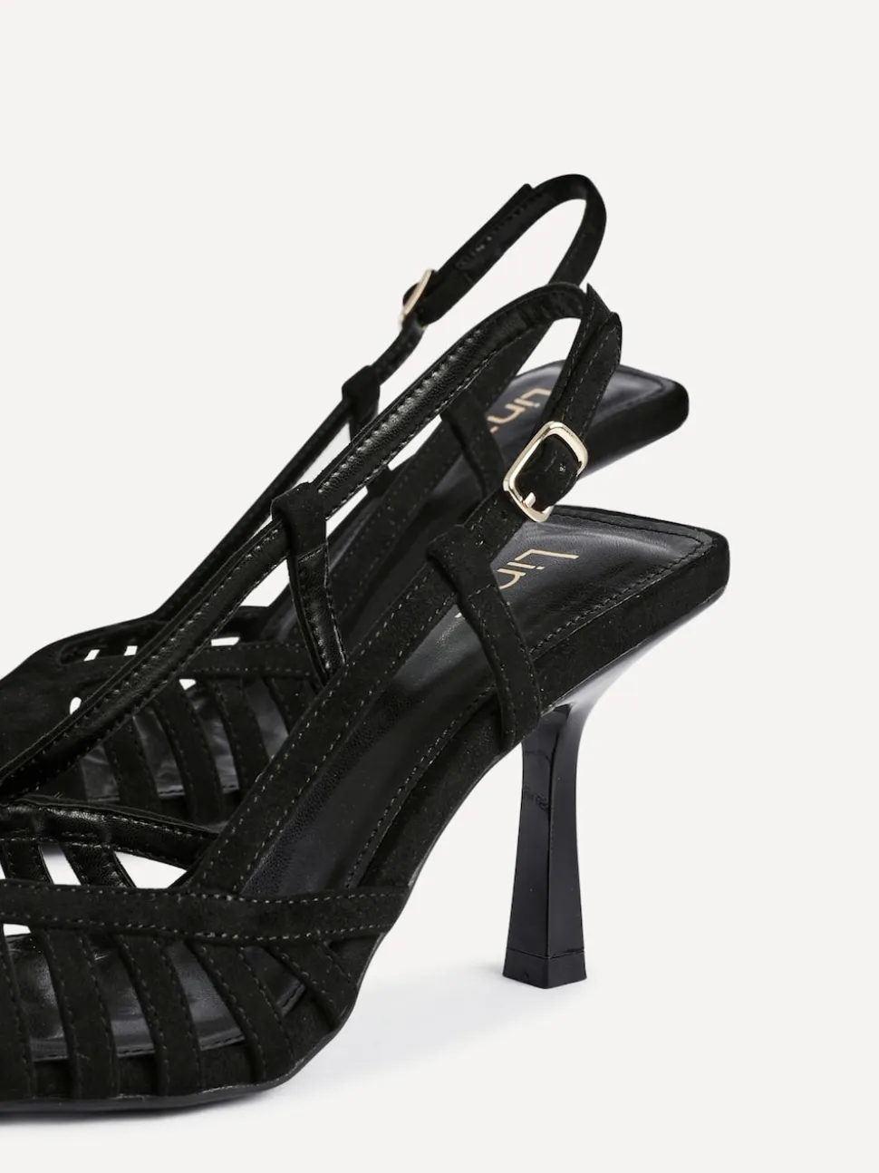 Noir - Linzi Alias à talons découpés à bride arrière