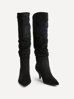 Noir - Linzi Bottes Esteem froncées à Kitten heel