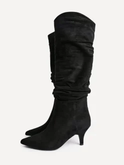Noir - Linzi Bottes Esteem froncées à Kitten heel