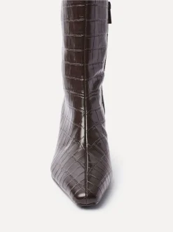 Noir - Linzi Bottes hautes à talon carré Uptown