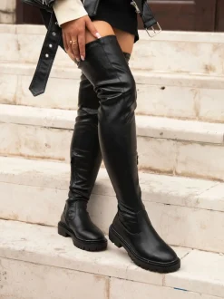 Noir - Linzi bottes longues Sonny Over The Knee