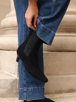 Noir - Linzi Bottes Ritual à talons chaton Chelsea