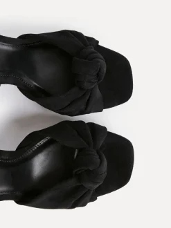 Noir - Linzi Chaussures à talons plateformes Ruba avec sangle avant nouée