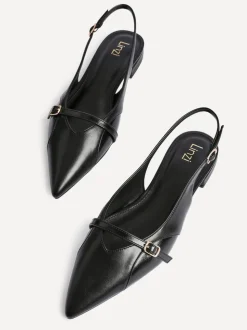 Noir - Linzi Chaussures de ballet à bout pointu Prague avec boucle