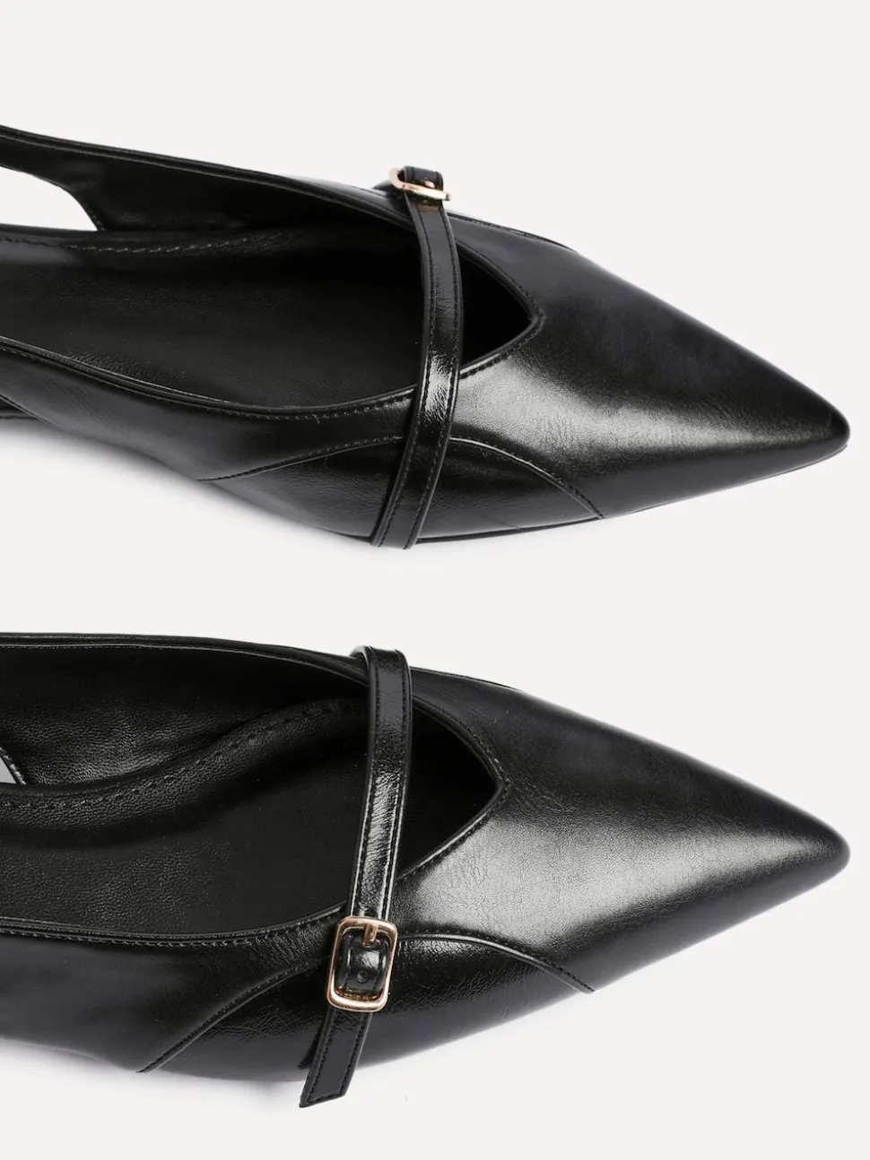 Noir - Linzi Chaussures de ballet à bout pointu Prague avec boucle
