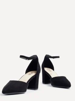 Noir - Linzi Davina Coupe large Closed Back Court Block Chaussures