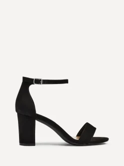 Noir - Linzi Legacy Wide Fit à peine là des sandales à talons blocs arrière fermés