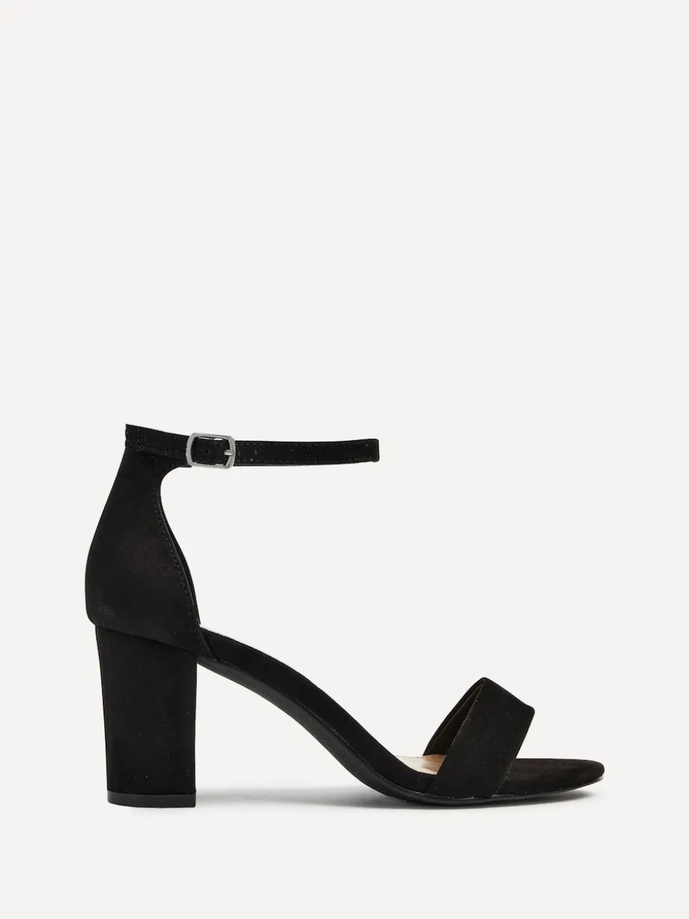 Noir - Linzi Legacy Wide Fit à peine là des sandales à talons blocs arrière fermés