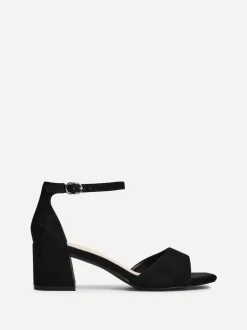 Noir - Linzi Maddie Closed Back Open Toe Heeled Sandales