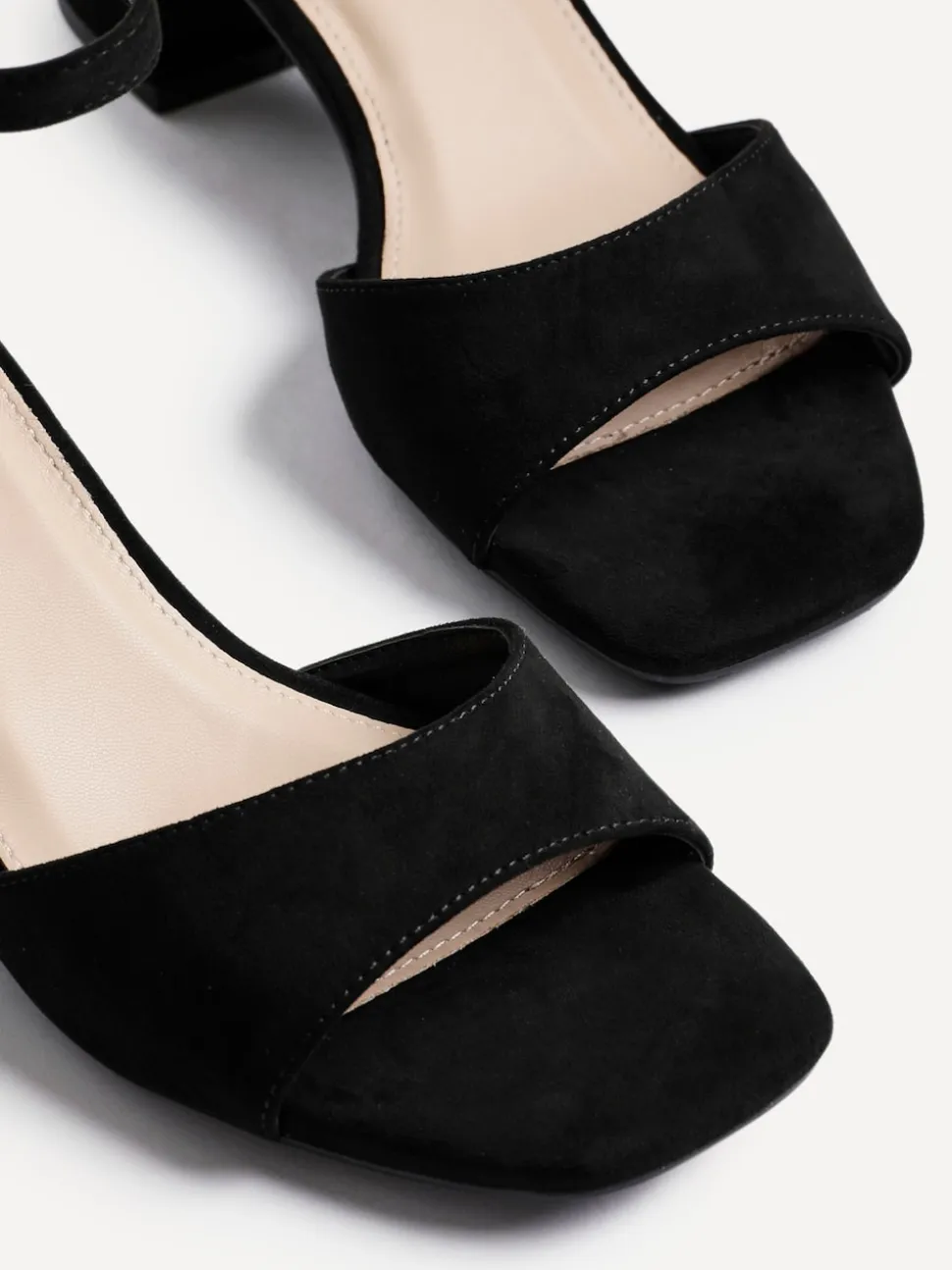 Noir - Linzi Maddie Closed Back Open Toe Heeled Sandales