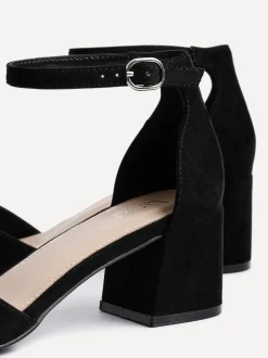 Noir - Linzi Maddie Closed Back Open Toe Heeled Sandales