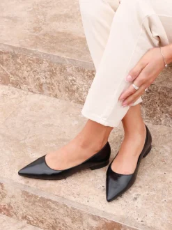 Noir - Linzi Orian Ballet à bout pointu Chaussures plates