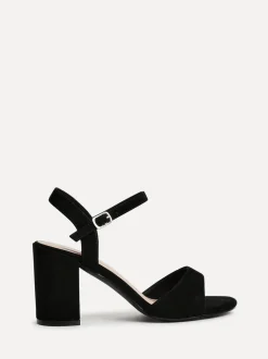 Noir - Linzi Soul Open Back Chaussures à talons blocs à peine là