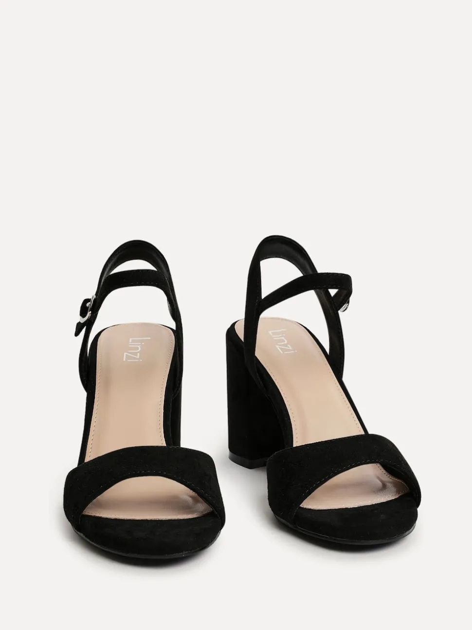 Noir - Linzi Soul Open Back Chaussures à talons blocs à peine là