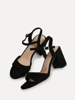 Noir - Linzi Soul Open Back Chaussures à talons blocs à peine là