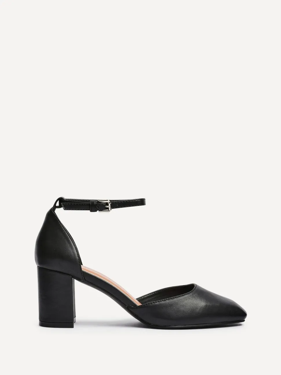 Noir - Linzi Sydney talons de cour à bout carré