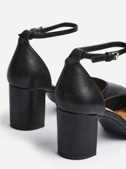 Noir - Linzi Sydney talons de cour à bout carré