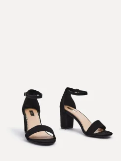 Noir - Linzi talons carrés à bout ouvert Franki
