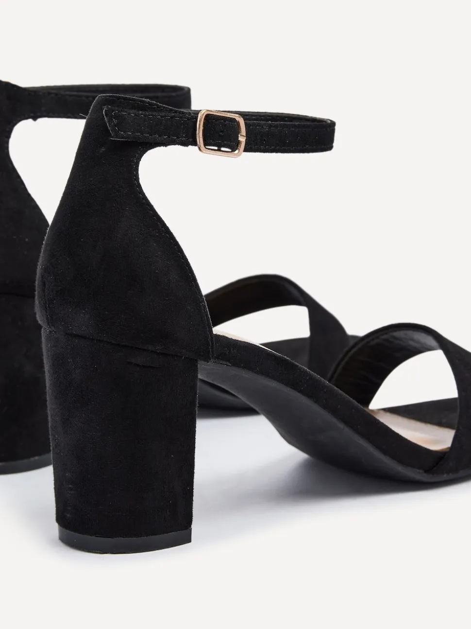 Noir - Linzi talons carrés à bout ouvert Franki