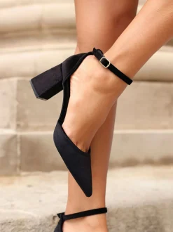 Noir - Linzi talons de cour pointus classiques Glam