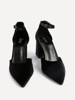 Noir - Linzi talons de cour pointus classiques Glam