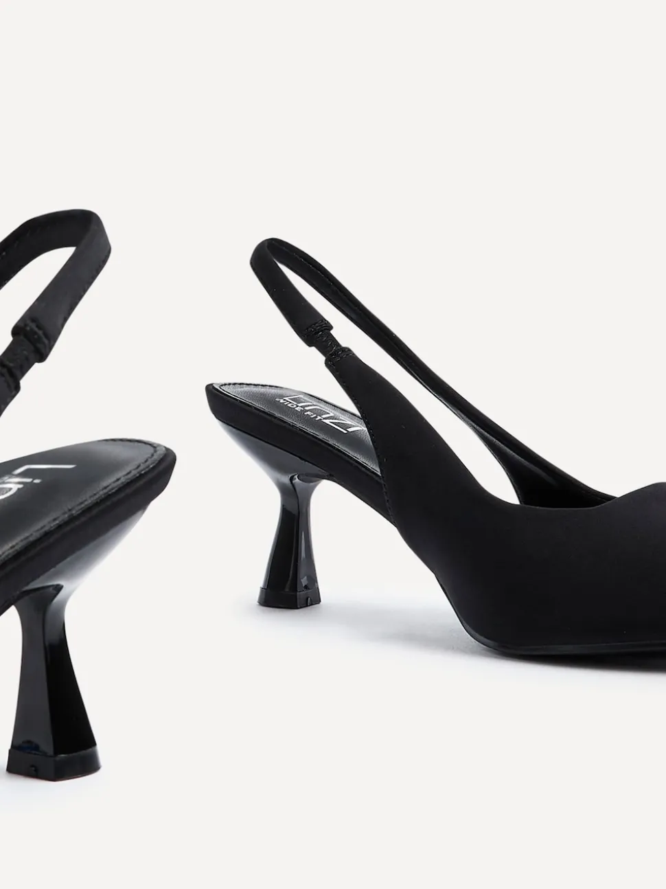 Noir - Linzi talons Izzie Coupe large à bride arrière