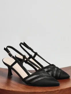 Noir - Linzi talons Milan en maille
