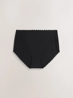Noir - Lot 3 culottes festonnées invisibles