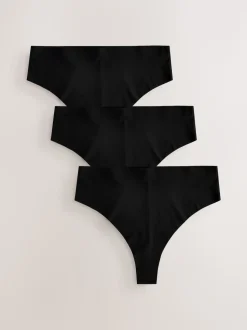Noir - Lot 3 culottes invisibles et confortables