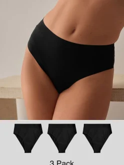 Noir - Lot 3 culottes invisibles et confortables