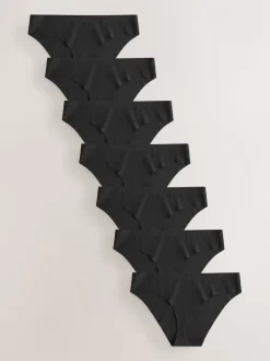 Noir - Lot 7 culottes invisibles et confortables