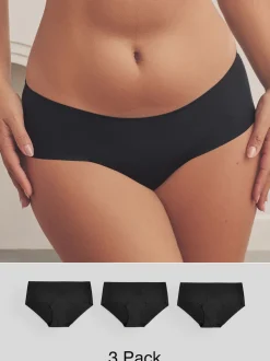 Noir - Lot 3 culottes invisibles et confortables