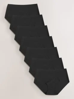 Noir - Lot 7 culottes invisibles et confortables